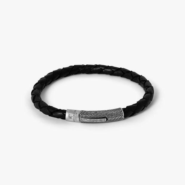 Herringbone Leather Bracelet - Bill Hallman- Inman Park