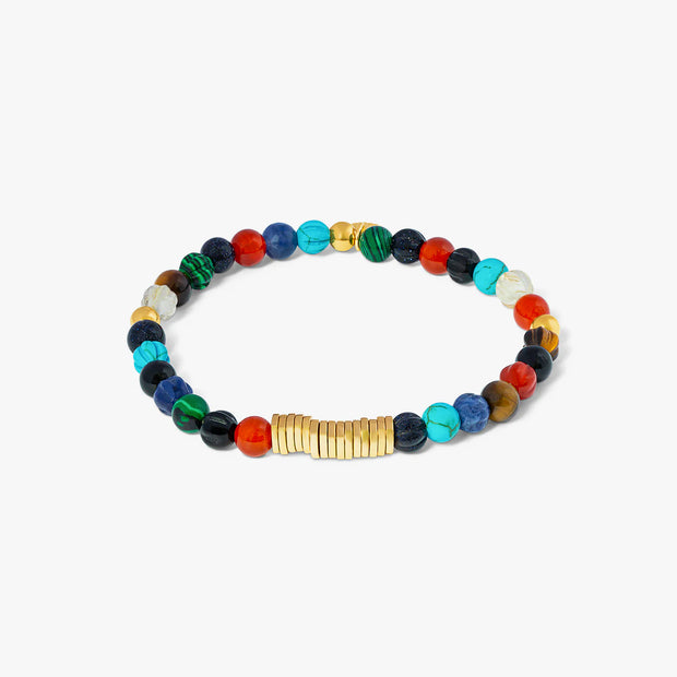 multi color gold plated bracelet - Bill Hallman- Inman Park