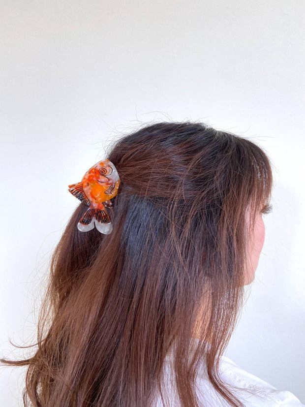Solar Eclipse - Hand-painted Goldfish Claw Hair Clip | Eco-Friendly - Bill Hallman- Inman Park