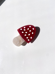 Solar Eclipse - Hand-painted Toadstool MushroomClaw Hair Clip | Eco-Friendly