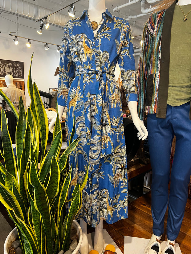 Luciana Jaguar Print Dress - Bill Hallman- Inman Park