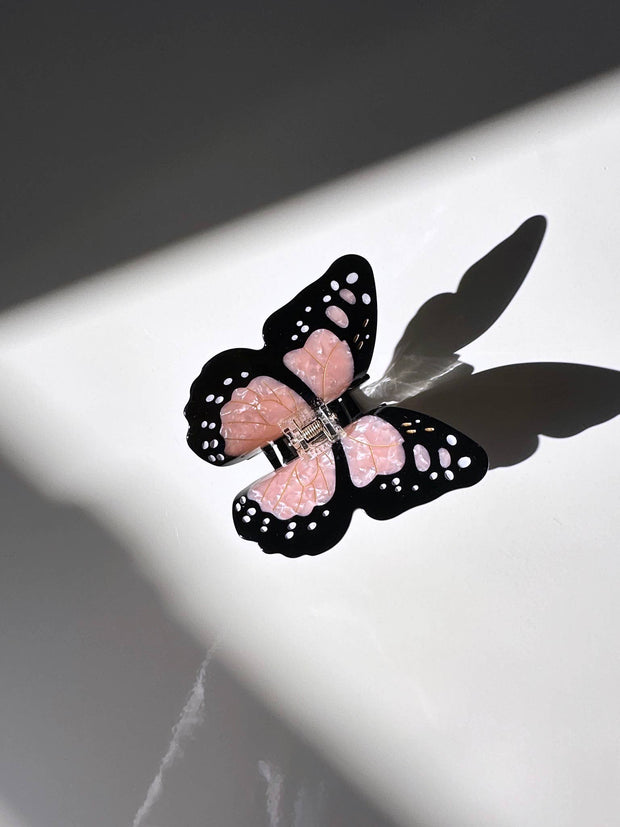 Solar Eclipse - Hand-painted Monarch Butterfly Claw Hair Clip | Eco-Friendly - Bill Hallman- Inman Park