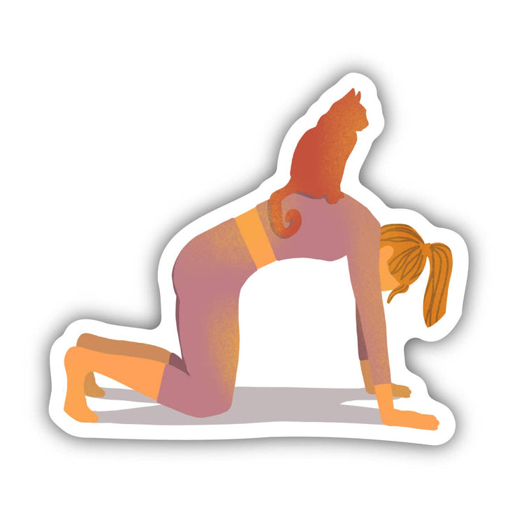 Cat Pose Yoga Sticker - Bill Hallman- Inman Park