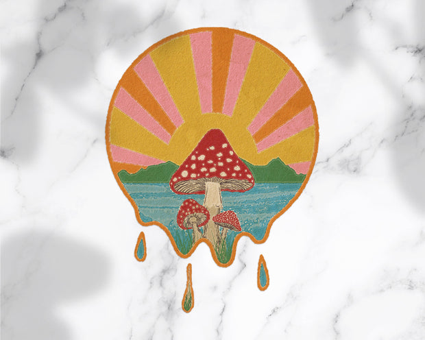 Cluster Funk Studio - Groovy Mushroom Landscape Sticker - Bill Hallman- Inman Park